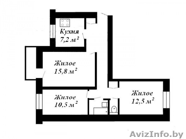 3-х комнатная квартира в центре Бреста!!! - Изображение #1, Объявление #1345693