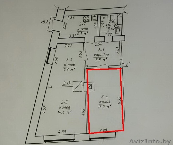1 комната в 3-х комнатной квартире в центре Бреста - Изображение #1, Объявление #1610879