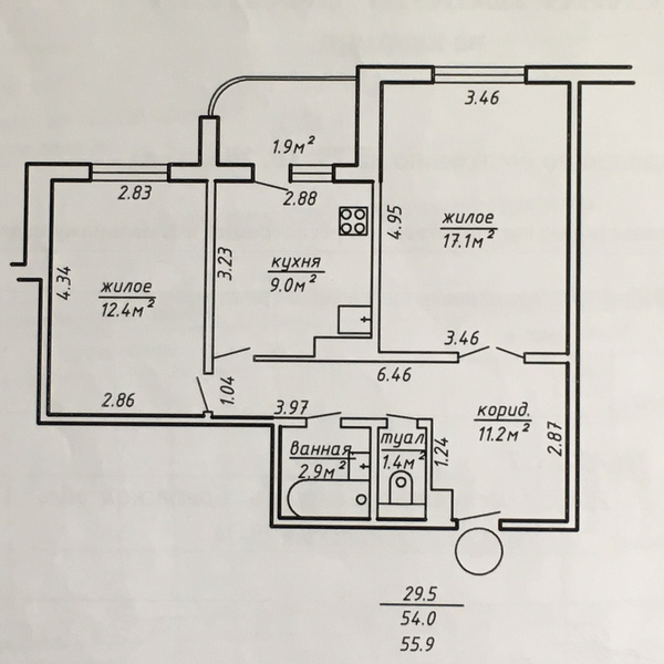 Продаю 2-х комнатную квартиру по ул.Вульковской, 75 - Изображение #1, Объявление #1661828