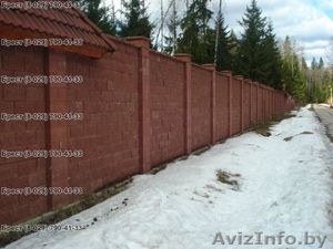 Блоки для забора в Бресте. Каменный забор, забор из декоративного камня, бессер - Изображение #4, Объявление #523945