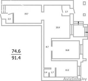 Административное помещение в цокольном этаже нового жилого дома  - Изображение #1, Объявление #863587