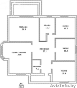 Жилой дом 2008 г.п. одноэтажного типа в спальном районе города Бреста - Изображение #2, Объявление #868915