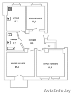 Трёхкомнатная квартира в центральной части города Бреста - Изображение #2, Объявление #887089