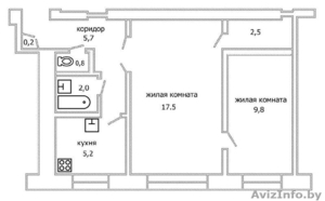 2-комнатная квартира с возможностью вывода в нежилое  - Изображение #2, Объявление #904437