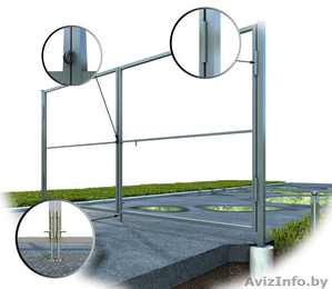 Ворота распашные. Калитки. Забор из профлиста.