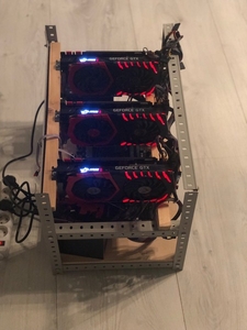 Майнинг ферма на 3 видеокарты - MSI GTX 1080TI Gaming 11 GB