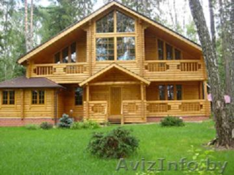 Срубы домов, бань, беседок из оцилиндрованного бревна. Пиломатериал. Колья. - Изображение #1, Объявление #152042