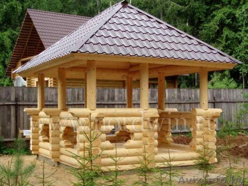 Производство срубов домов, бань и беседок, колья окоренные и оцилиндрованные. - Изображение #5, Объявление #189150
