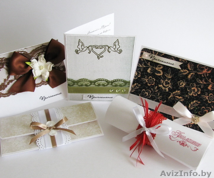 Приглашения  ручной работы, свадебные аксессуары. - Изображение #1, Объявление #280570