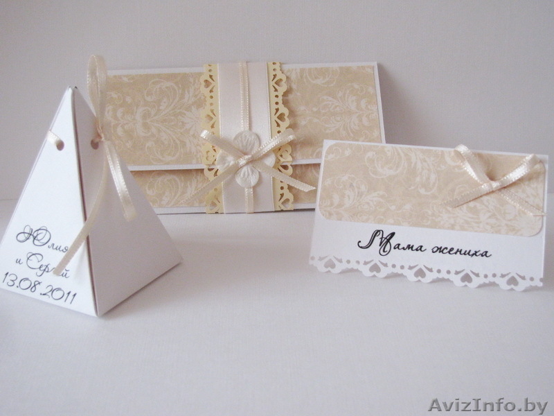 Свадебные аксессуары ручной работы, приглашения - Изображение #3, Объявление #287470