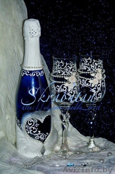 Свадебные бокалы, приглашения, бонбоньерки. - Изображение #3, Объявление #749918