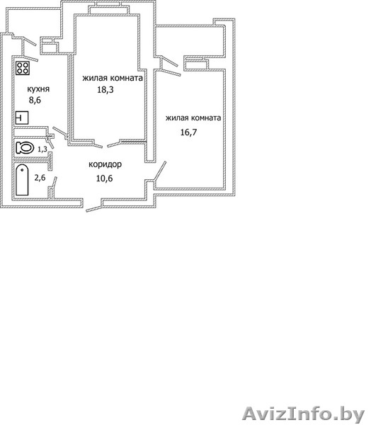 2-комнатная квартира в городе Бресте - Изображение #2, Объявление #883074