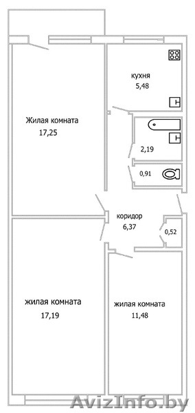 3-ком-я квартира в центральной части города Брест - Изображение #2, Объявление #906176
