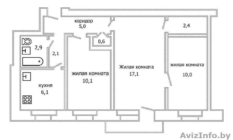 3-комнатная квартира в центральной части города Бреста - Изображение #3, Объявление #898804
