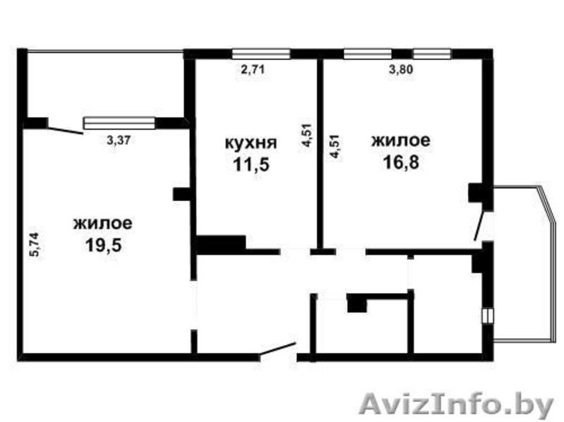 Продам квартиру возле Евроопта,  - Изображение #1, Объявление #1019887