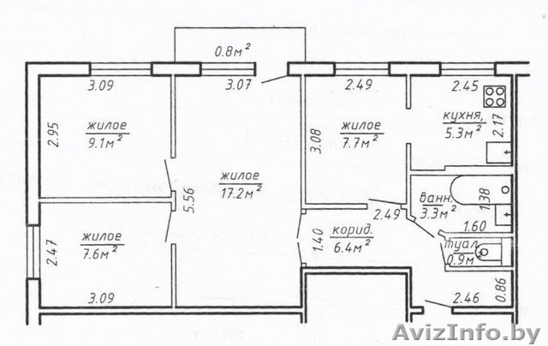 4-х комн.квартира ул.Московская - Изображение #10, Объявление #1107538