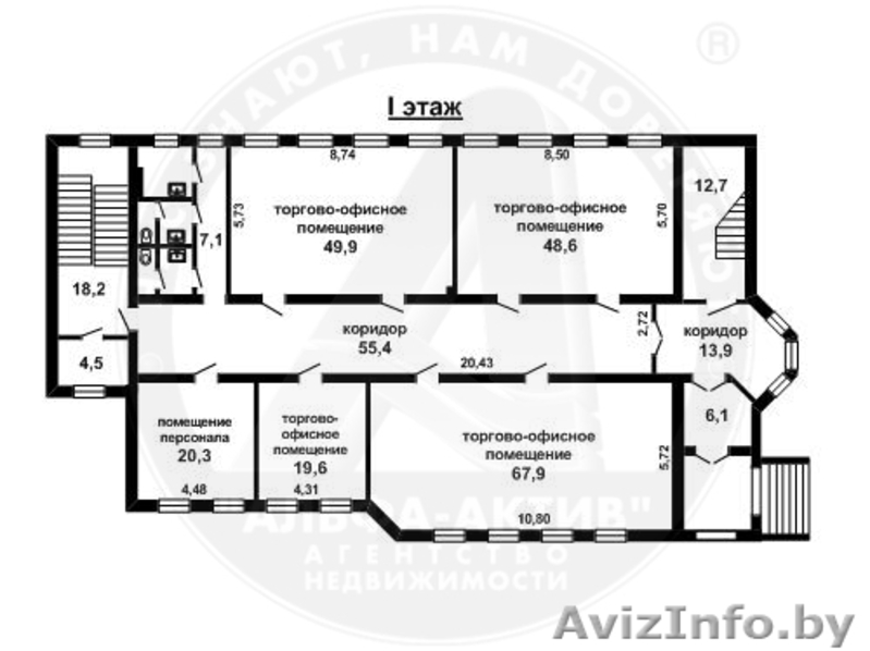 Административные помещения в аренду в Бретсе, Ковалево, 19,6+49+67+.. Лот 140022 - Изображение #1, Объявление #1228945