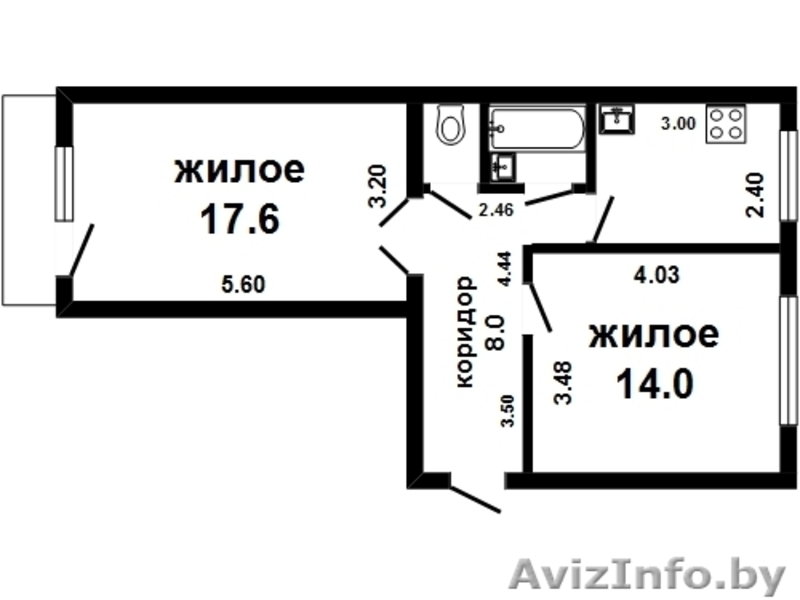 2-комн. квартира (14 км. от Бреста) - Изображение #1, Объявление #1421528